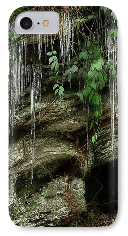 Icicles iPhone 7 Case featuring the photograph March Icicles 2 by Mike Eingle