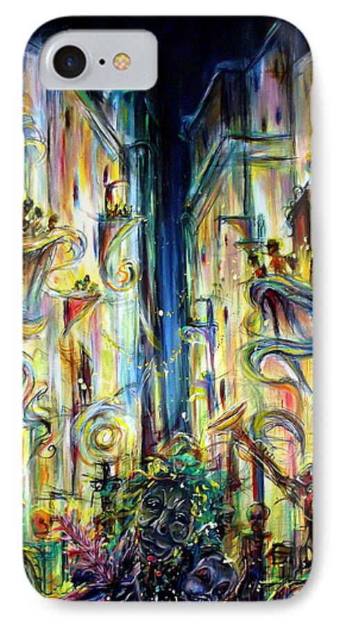 Mardi Gras iPhone 7 Case featuring the painting Mardi Gras by Heather Calderon