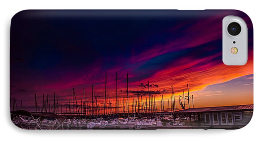 Marina iPhone 7 Case featuring the photograph Marina Sunset by TK Goforth