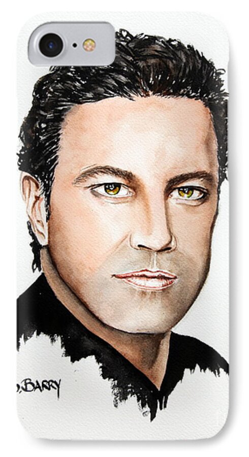 Greek iPhone 7 Case featuring the painting Mario Frangoulis by Maria Barry