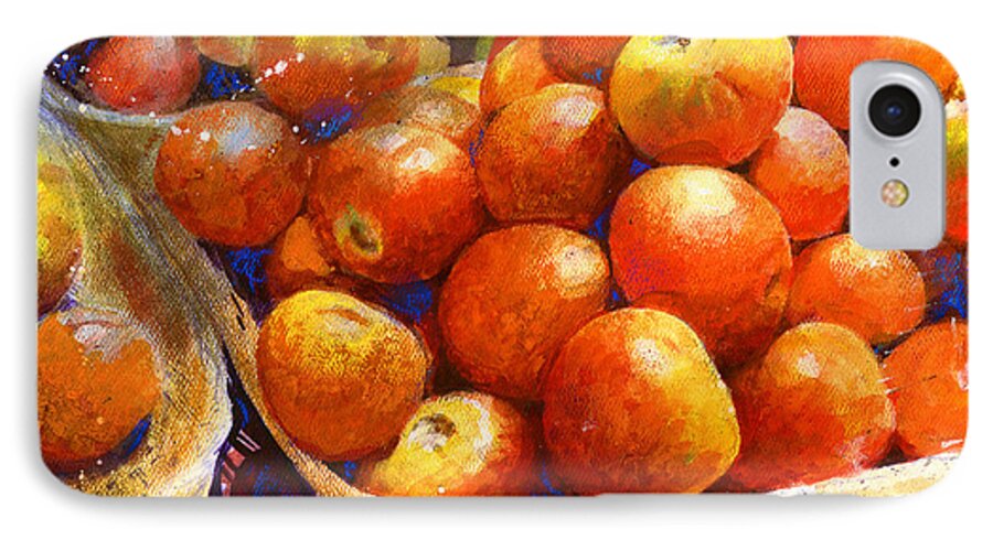 Fruit iPhone 7 Case featuring the painting Market Tomatoes by Andrew King