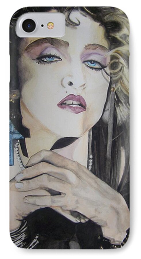 Madonna iPhone 7 Case featuring the painting Material Girl by Lance Gebhardt