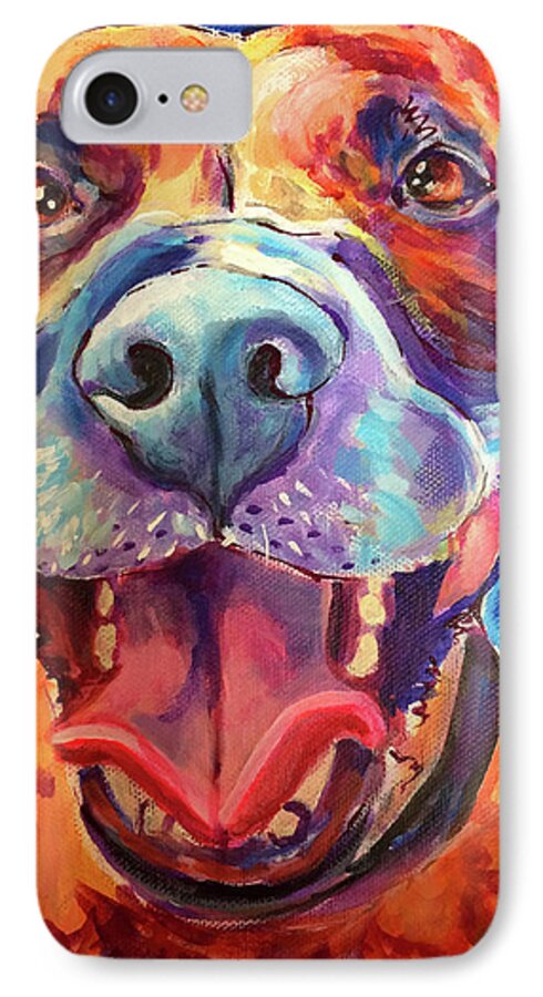  iPhone 7 Case featuring the painting Mazzy May by Judy Rogan