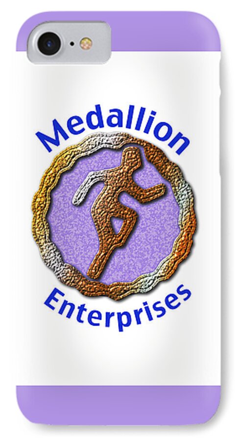 Logo iPhone 7 Case featuring the digital art Medallion Enterprises by Dale Turner