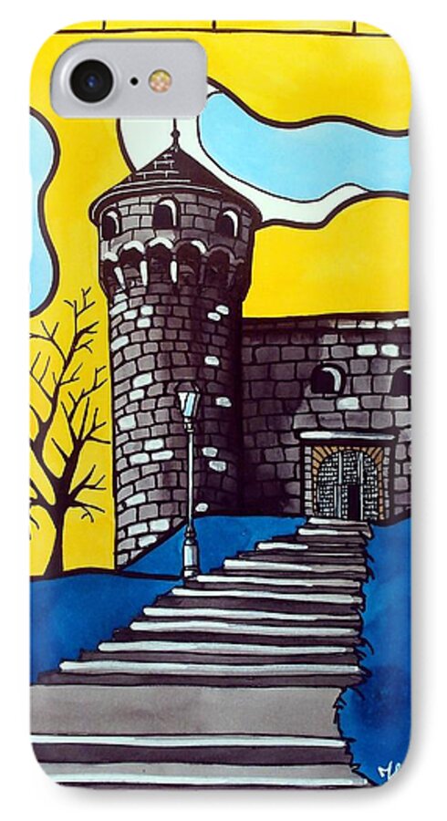 Castle iPhone 7 Case featuring the painting Medieval Bastion - Mace Tower of Buda Castle Hungary by Dora Hathazi Mendes by Dora Hathazi Mendes