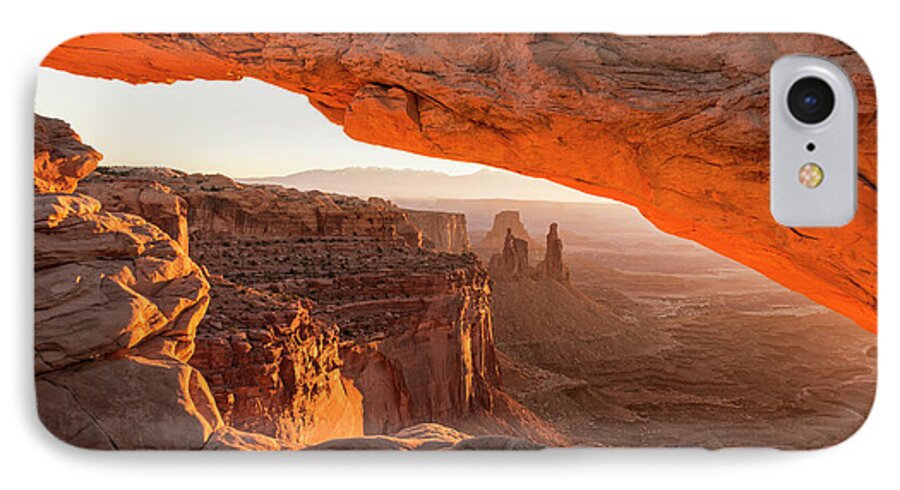 Mesa Arch Sunrise Canyonlands National Park Moab Utah iPhone 7 Case featuring the photograph Mesa Arch Sunrise 5 - Canyonlands National Park - Moab Utah by Brian Harig