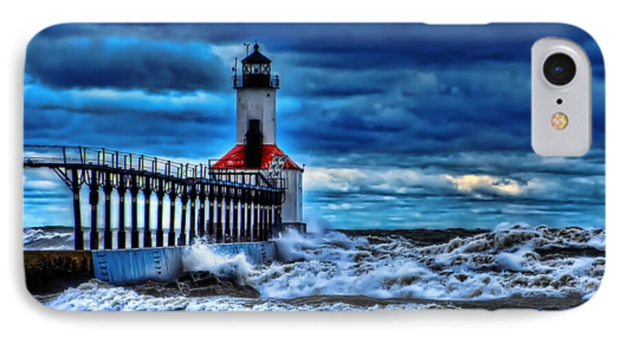 Lighthouse iPhone 7 Case featuring the photograph Michigan City Lighthouse by Scott Wood