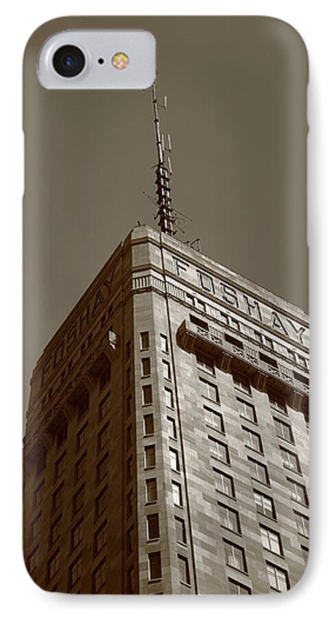 America iPhone 7 Case featuring the photograph Minneapolis Tower 6 Sepia by Frank Romeo