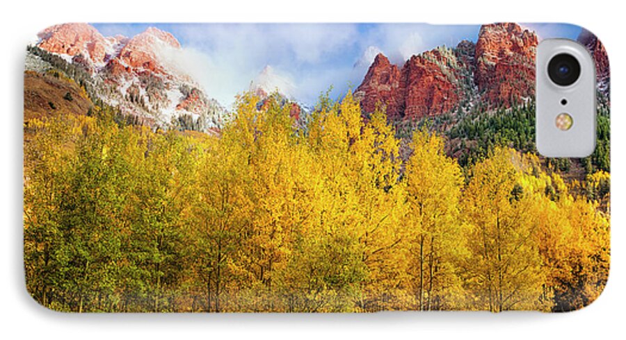 Autumn iPhone 7 Case featuring the photograph Misty Autumn Morning by Andrew Soundarajan