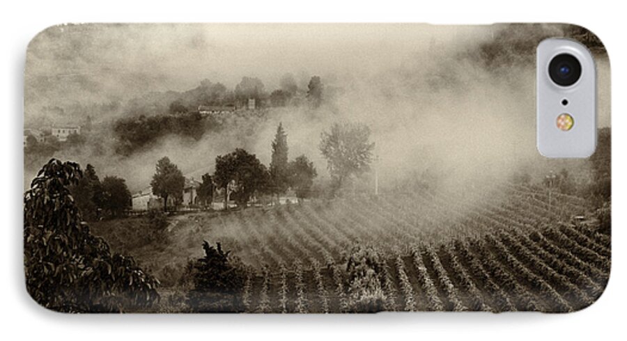 Tuscany iPhone 7 Case featuring the photograph Misty morning by Silvia Ganora