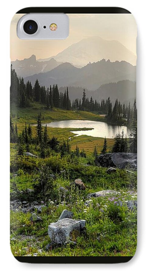 Mt Rainier iPhone 7 Case featuring the photograph Misty Mountain Landscape by Peter Mooyman