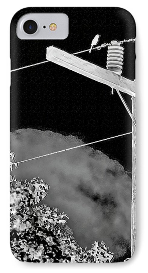 Mockingbird iPhone 7 Case featuring the photograph Mockingbird on a Wire by Gina O'Brien
