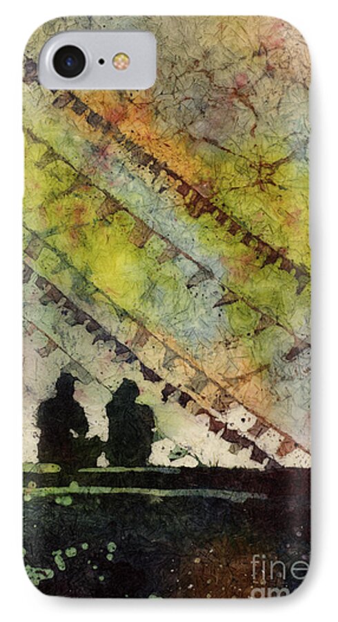 Buddhist Swayambhunath Temple iPhone 7 Case featuring the painting Moment in Time- Nepal by Ryan Fox