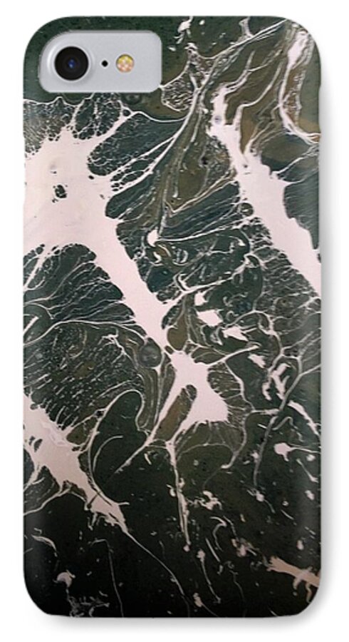 Abstract Expressionism iPhone 7 Case featuring the painting Monster energy by Gyula Julian Lovas