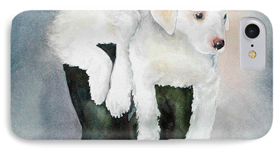 Dogs iPhone 7 Case featuring the painting Monti and Gemma by Diane Fujimoto