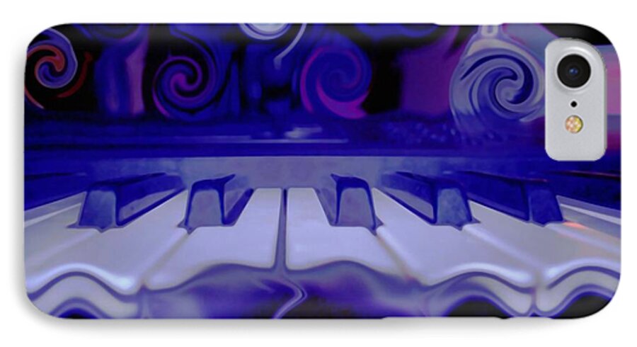 Music iPhone 7 Case featuring the photograph Moody Blues by Linda Sannuti