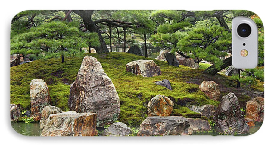 Japanese Garden iPhone 7 Case featuring the photograph Mossy Japanese Garden by Carol Groenen
