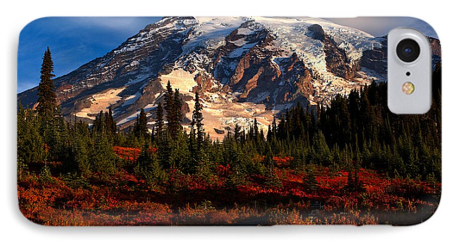 Mt Rainier National Park iPhone 7 Case featuring the photograph Mt. Rainier Paradise Morning by Adam Jewell