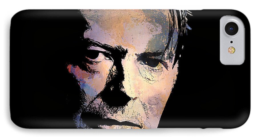 David iPhone 7 Case featuring the painting Music legend. by Andrzej Szczerski