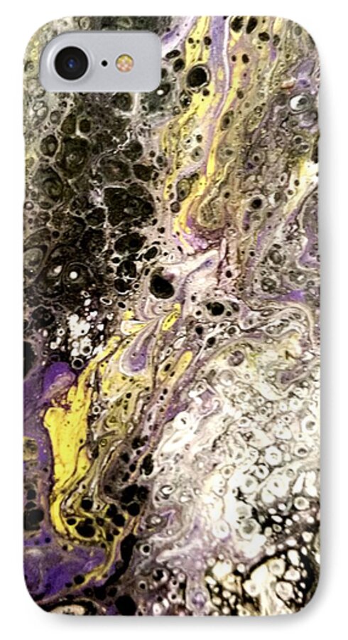 Abstract iPhone 7 Case featuring the painting Nebulus by Gertrude Palmer