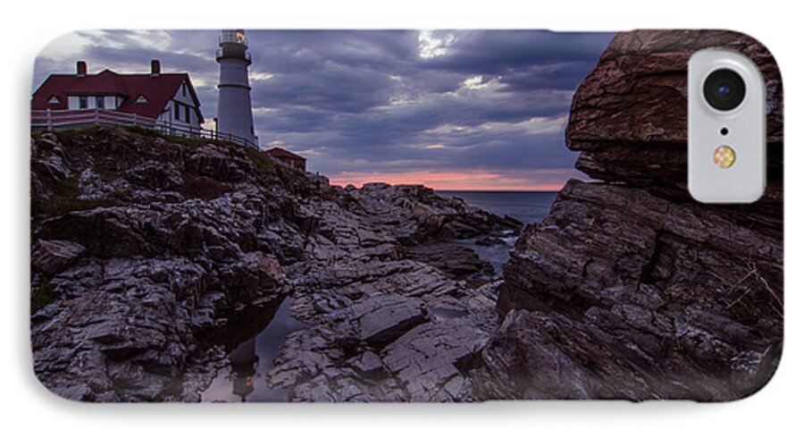 Paortland Headlight iPhone 7 Case featuring the photograph New England by Paul Noble