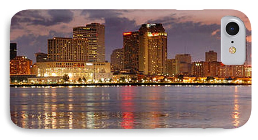 New Orleans Skyline At Dusk iPhone 7 Case featuring the photograph New Orleans Skyline at DUSK by Jon Holiday