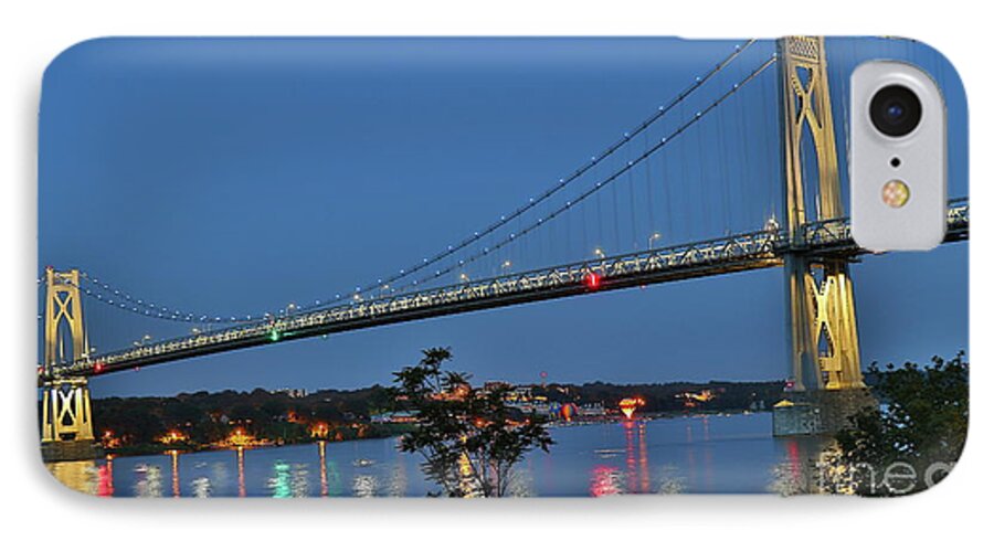 Bridge iPhone 7 Case featuring the photograph Night flights by Les Greenwood