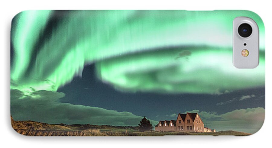 Iceland iPhone 7 Case featuring the photograph Northern Lights by Frodi Brinks