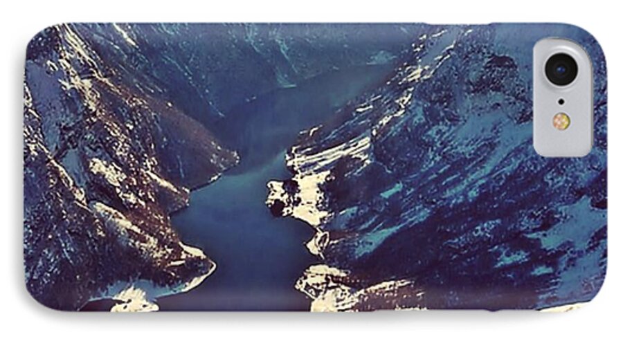 Norway iPhone 7 Case featuring the photograph Norway Mountains by Digital Art Cafe