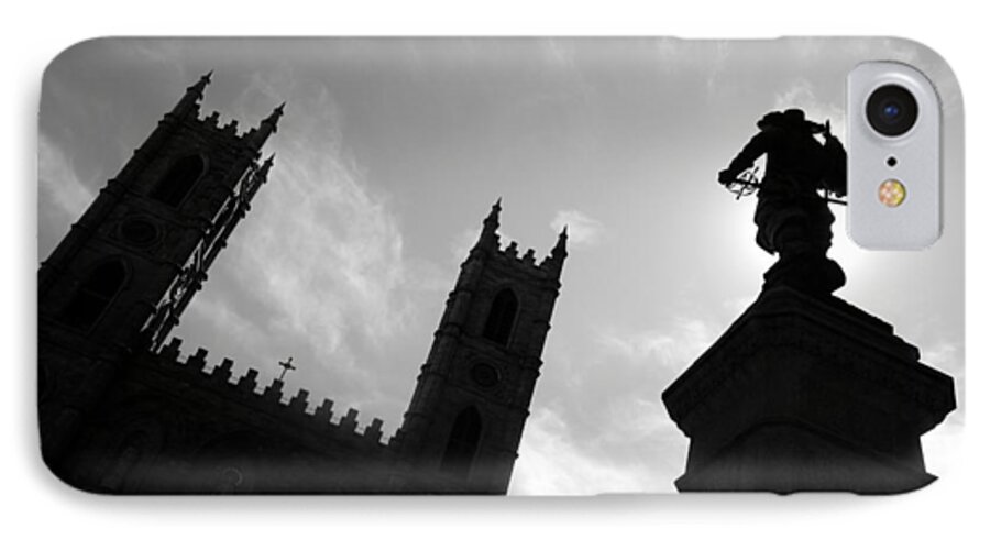 Notre Dame iPhone 7 Case featuring the photograph Notre Dame Silhouette by Valentino Visentini