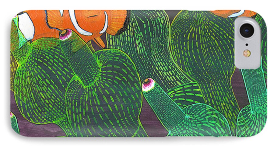 Clown Fish iPhone 7 Case featuring the painting November by Paul Fields