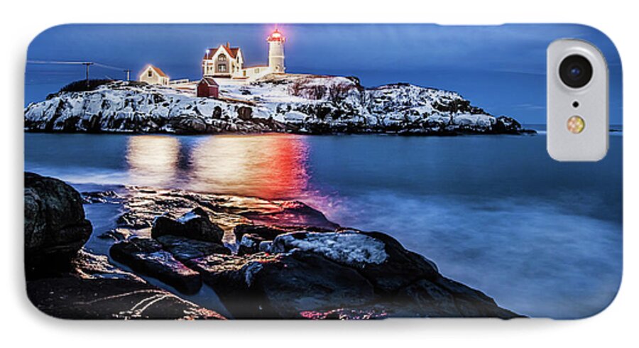 Cape Neddick Light iPhone 7 Case featuring the photograph Nubble Lights by Robert Clifford