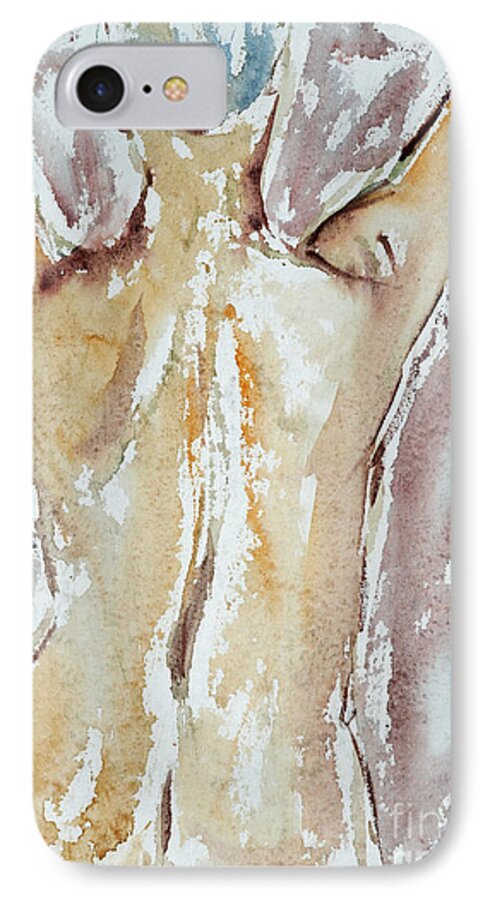 Woman iPhone 7 Case featuring the painting Nude by Michal Boubin