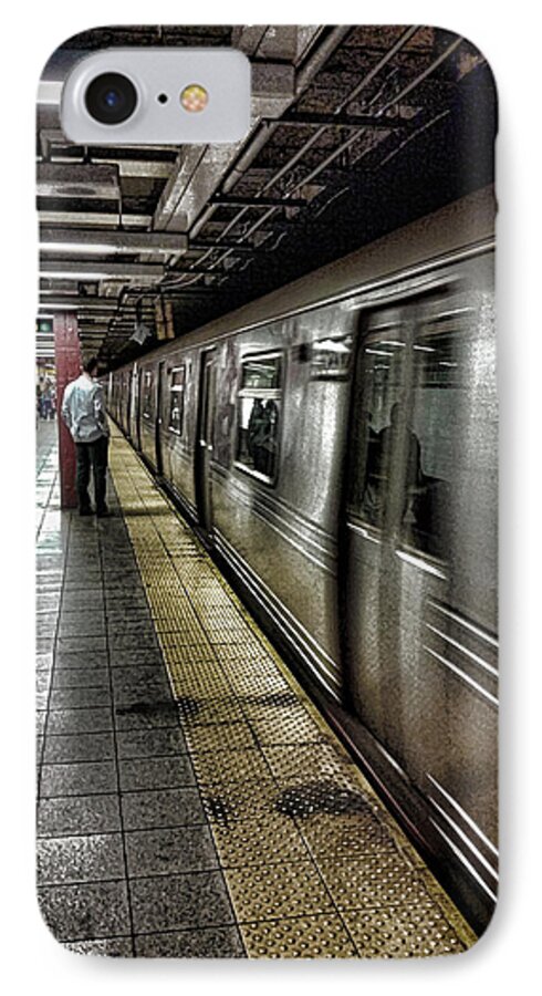 Times Square iPhone 7 Case featuring the photograph NYC Subway by Martin Newman