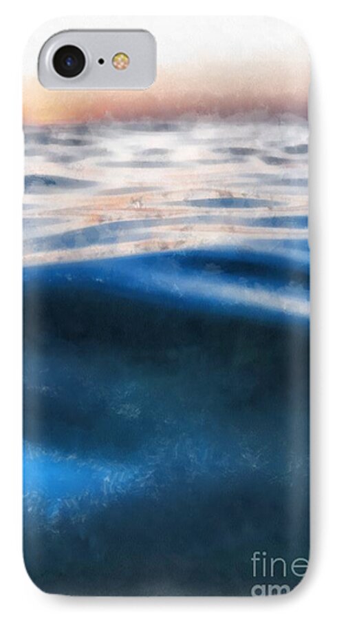 Beach iPhone 7 Case featuring the painting Ocean Waves by Edward Fielding