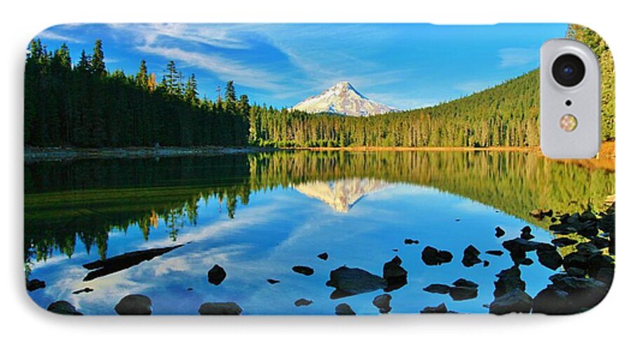 Landscape iPhone 7 Case featuring the photograph October on the lake by Sheila Ping