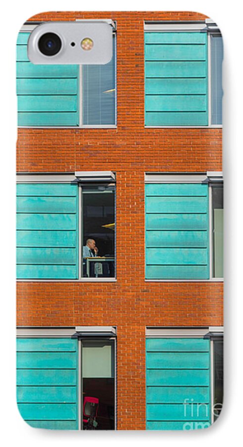 Office iPhone 7 Case featuring the photograph Office windows by Colin Rayner