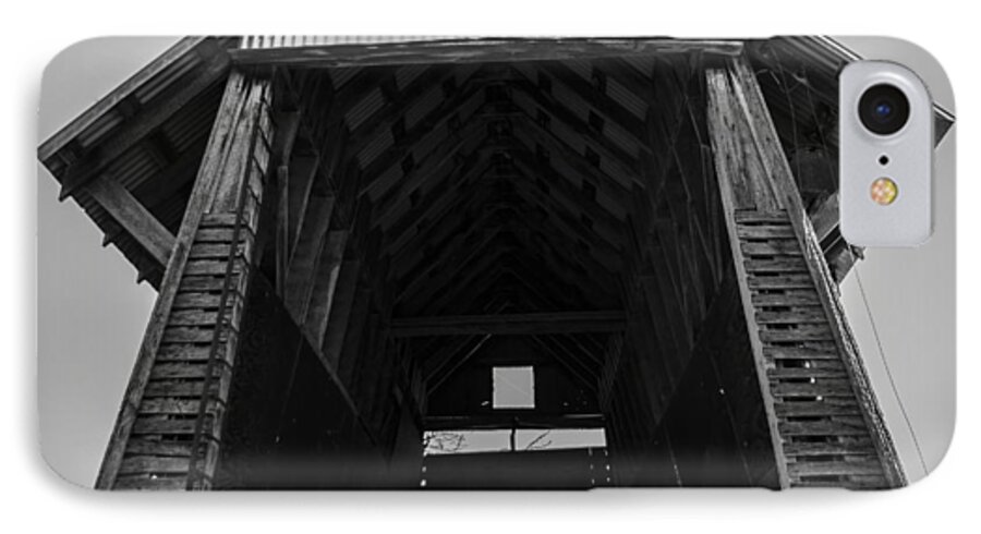 Old Buildings iPhone 7 Case featuring the photograph Old Corn Crib by Amber Kresge