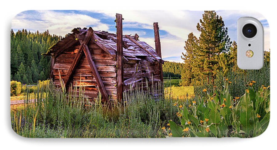 Cabin iPhone 7 Case featuring the photograph Old Lumber Mill Cabin by James Eddy