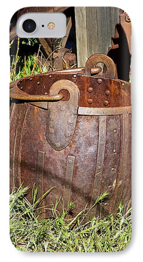 Bucket iPhone 7 Case featuring the photograph Old Ore Bucket by Phyllis Denton