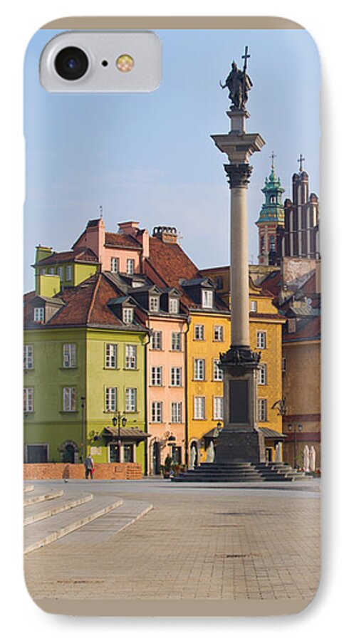 Old iPhone 7 Case featuring the photograph Old Town Square Zamkowy Plac in Warsaw by Anastasy Yarmolovich