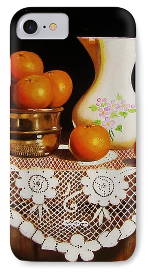 Oranges iPhone 7 Case featuring the painting Orange you sweet by Gene Gregory