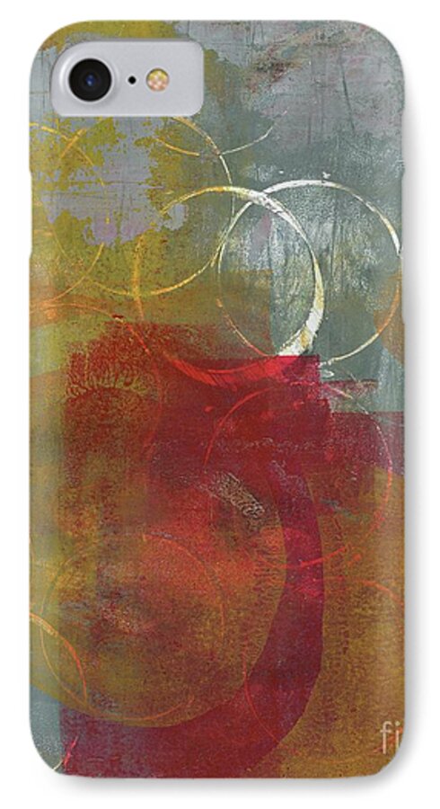 Abstract iPhone 7 Case featuring the painting Orbs by Laurel Englehardt
