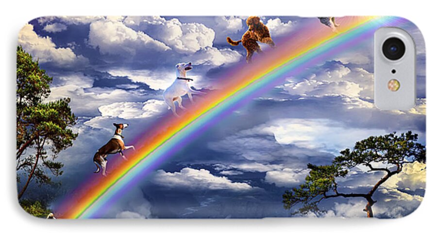 Rainbow iPhone 7 Case featuring the photograph Over The Rainbow Bridge by Phil Clark