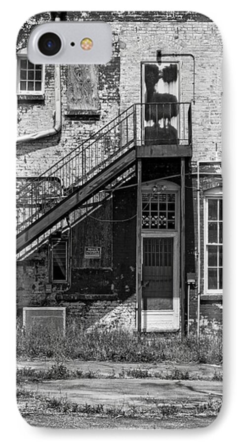 Christopher Holmes Photography iPhone 7 Case featuring the photograph Over Under the Stairs - BW by Christopher Holmes