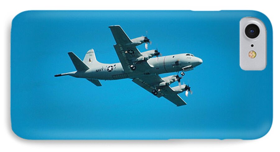 Airplane iPhone 7 Case featuring the photograph P 3 Orion by Michael Peychich