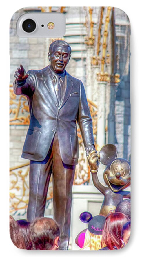 Magic Kingdom iPhone 7 Case featuring the photograph Partners Statue by Mark Andrew Thomas