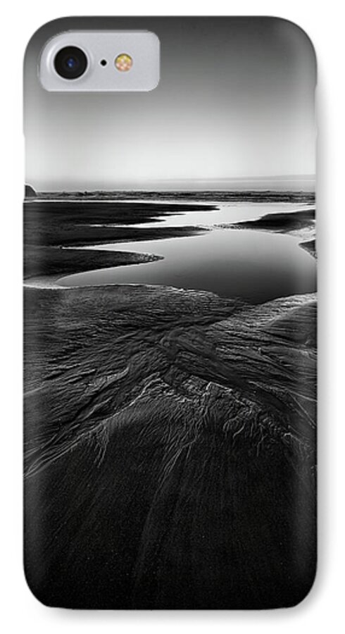 Artwork iPhone 7 Case featuring the photograph Patterns in the Sand by Jon Glaser