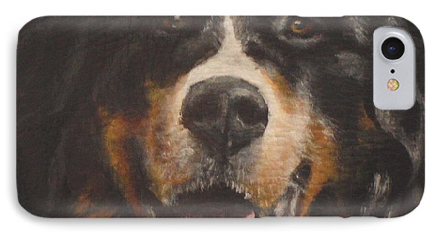 Bernese Mountain Dog iPhone 7 Case featuring the painting Paul by Carol Russell