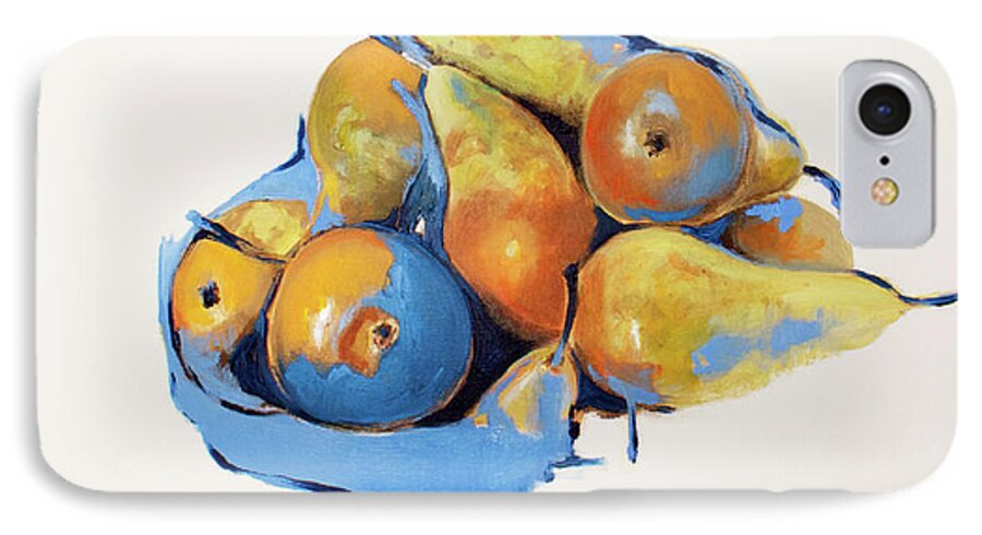 Lin Petershagen iPhone 7 Case featuring the painting Pears by Lin Petershagen